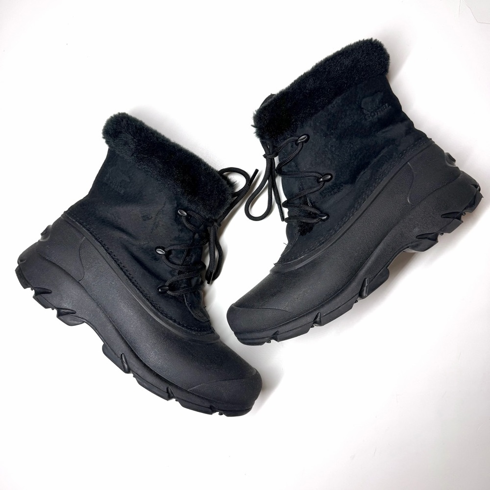 Sorel Women’s Snow Angel Faux Fur Detail Waterproof Boots Black Size- 8 - Picture 6 of 10